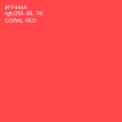 #FF444A - Coral Red Color Image
